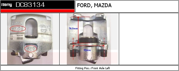 BRAND NEW FRONT LEFT BRAKE CALIPER for MAZDA 2 1.4 2003-2007