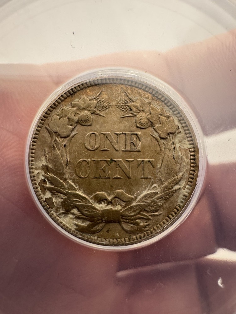 1857 Flying Eagle Cent AU-55 Details ANACS