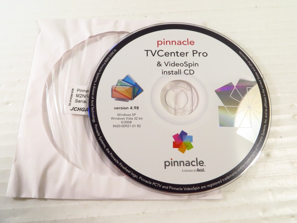 Pinnacle Studio Version 4.98 Professional Software TVCenter Pro & VideoSpin