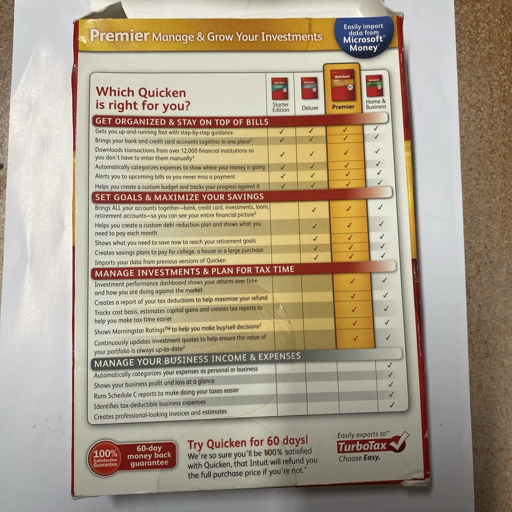 Quicken Premier 2011 for Windows VG