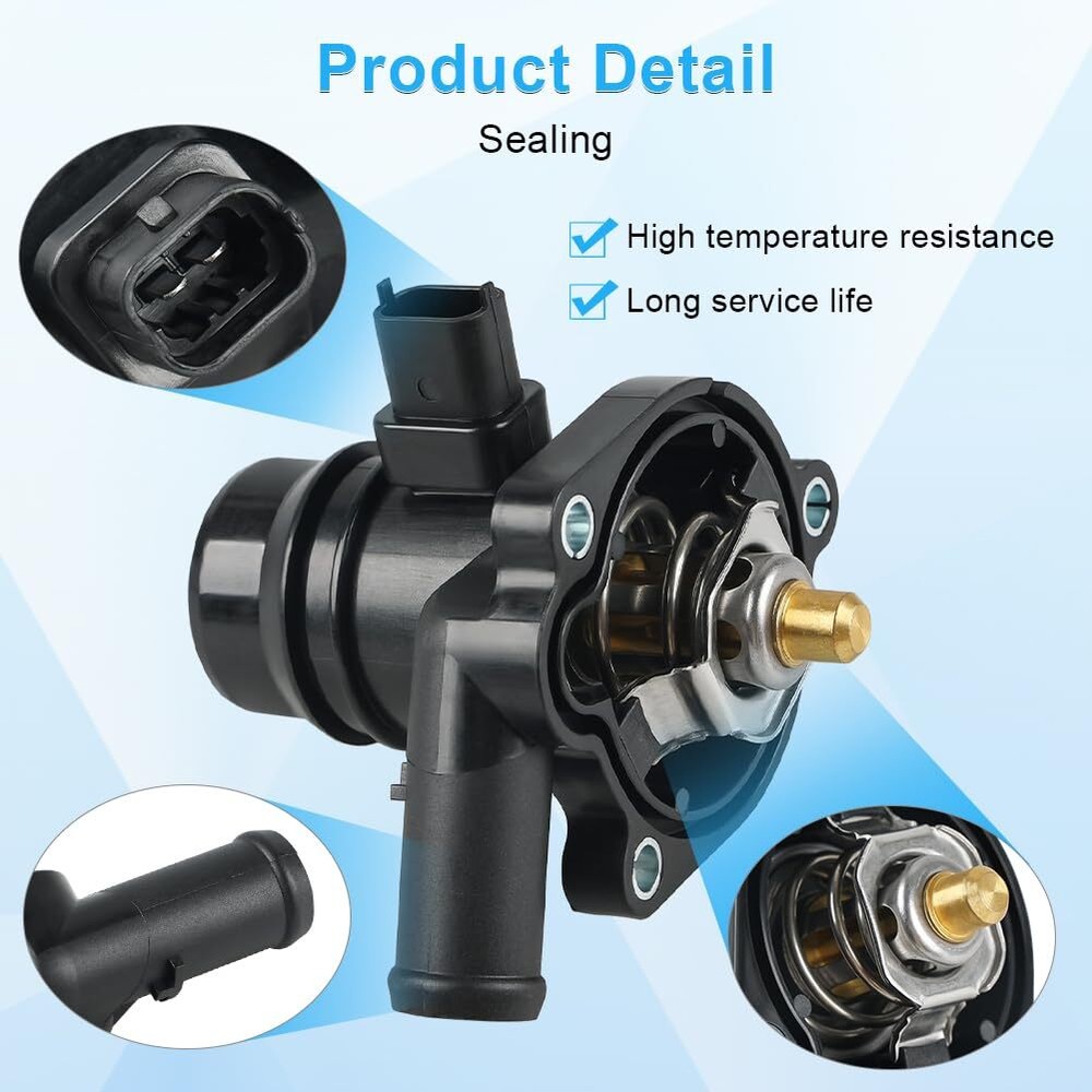55565336 Engine Coolant Thermostat Housing Assembly Compatible with 2011-2016