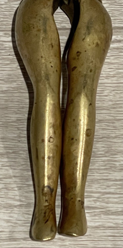 Vintage Solid Brass Risqué Nutcracker Women’s Legs Novelty Barware