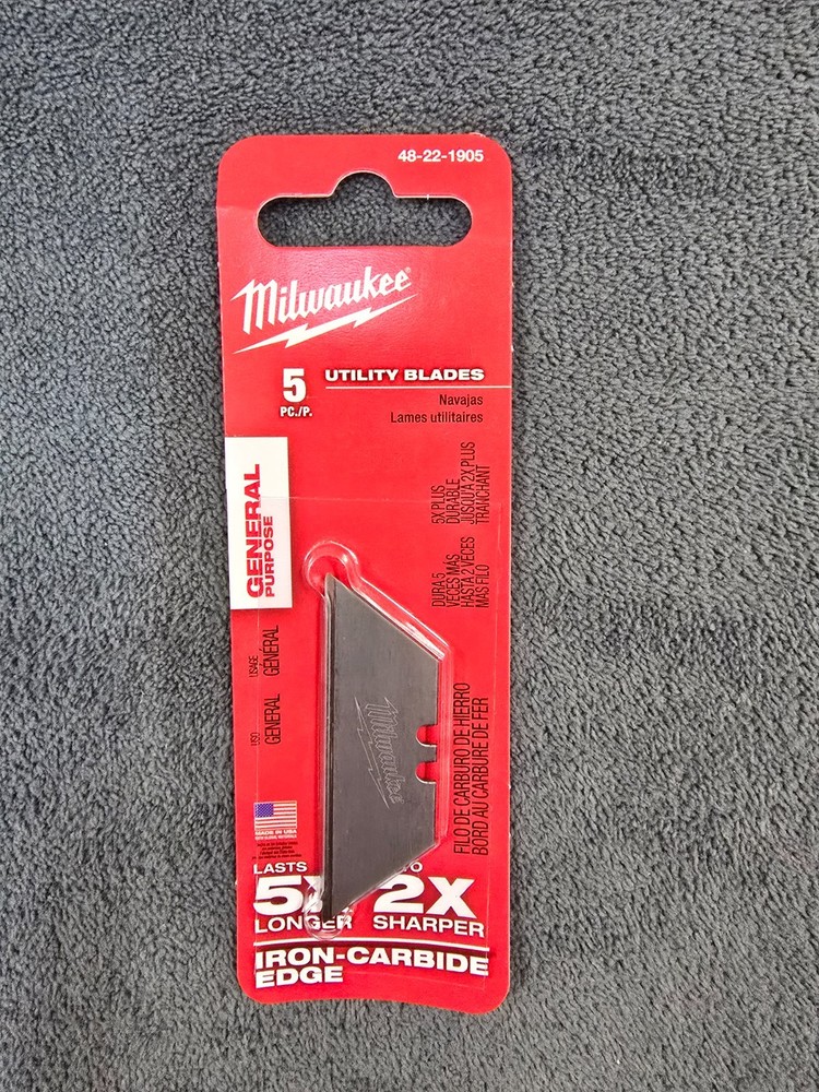 (5) Milwaukee General Purpose Utility Blades (5-Pack)