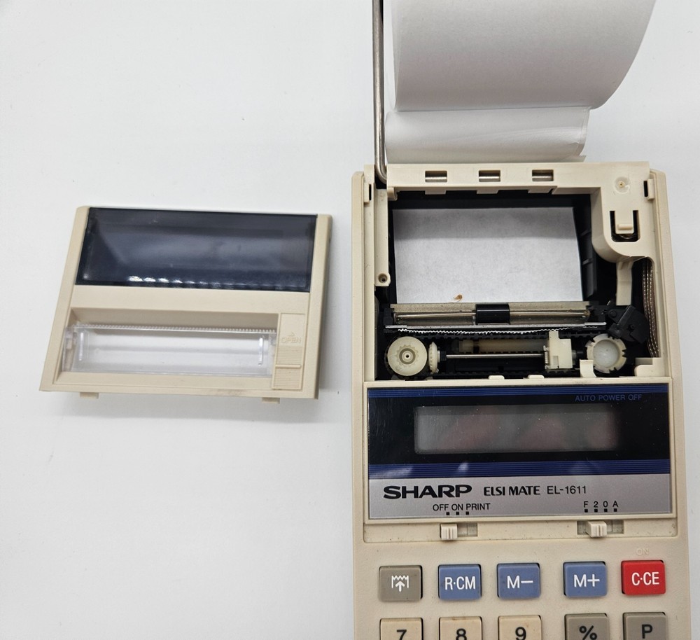 Vintage Sharp EL-1611 C Hand Held Print Display Calculator 10-Digit Printer