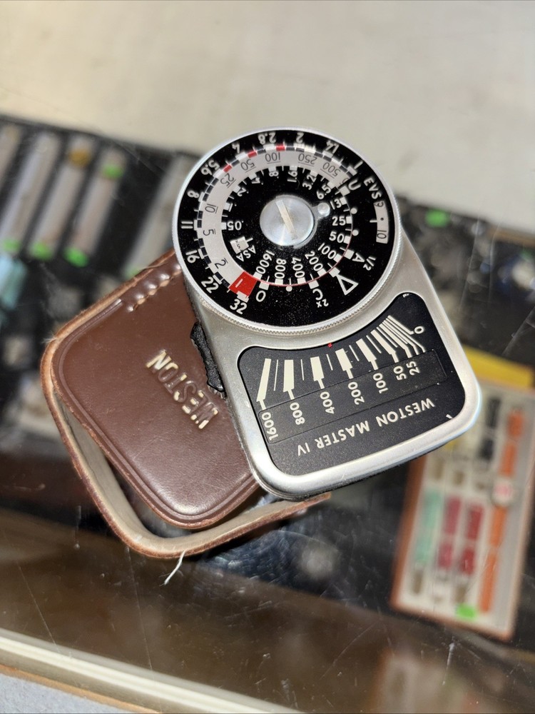 Weston Master IV Exposure Meter Model 745 with leather case