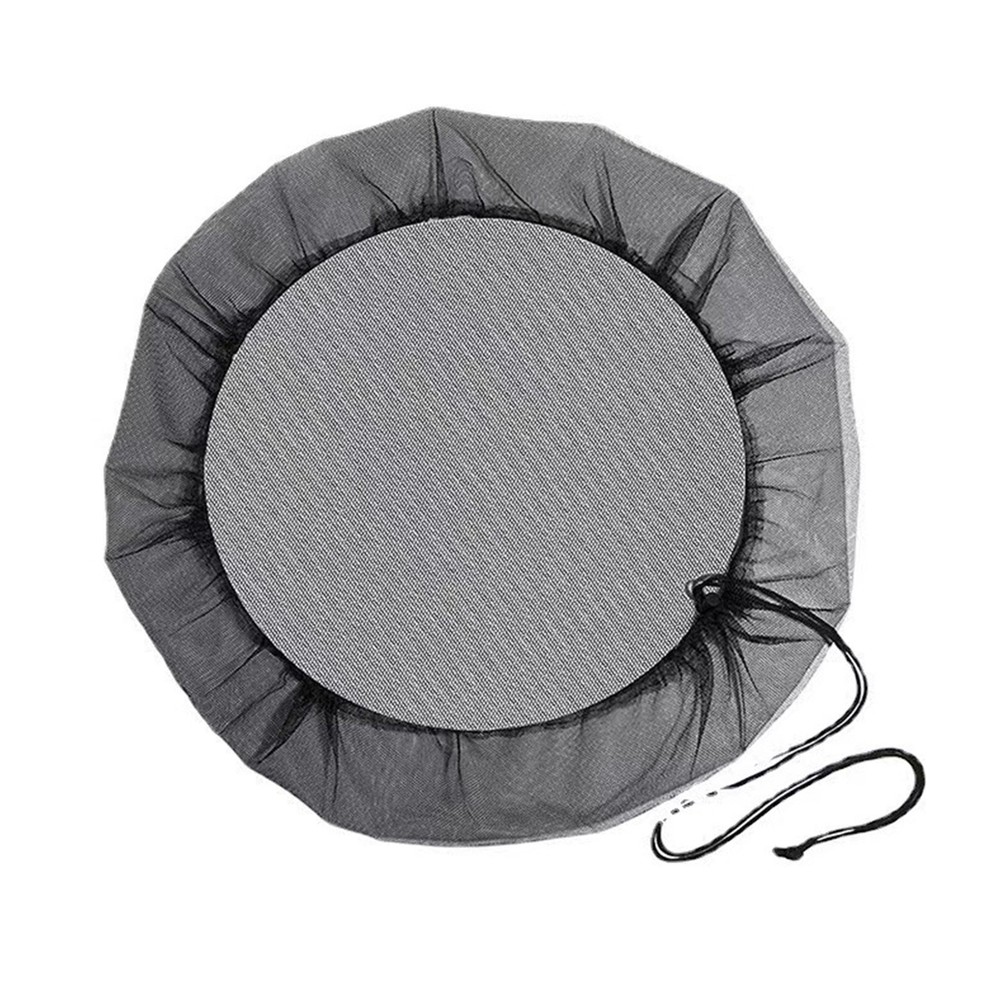 4Pcs Rain Barrel Netting Multifunctional Mesh Cover Eaves Adjustable New Black