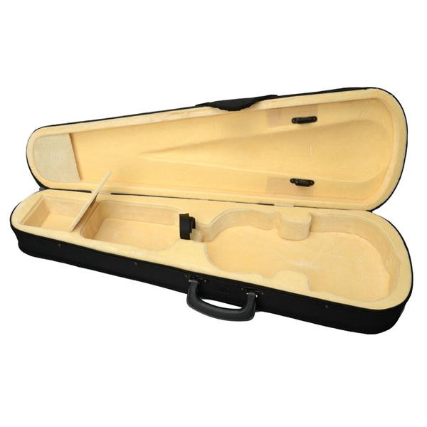 For 4/4 Violin Black Durable Fabric Fluffy Triangular Case With Beige Lining US