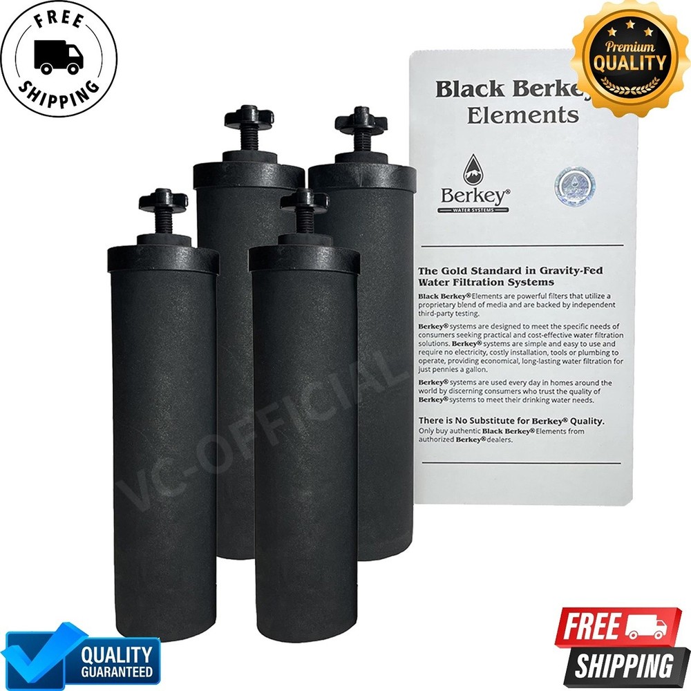 4X Water Filter BB9-2 Black Purification Elements Berkey Gravity Filter System