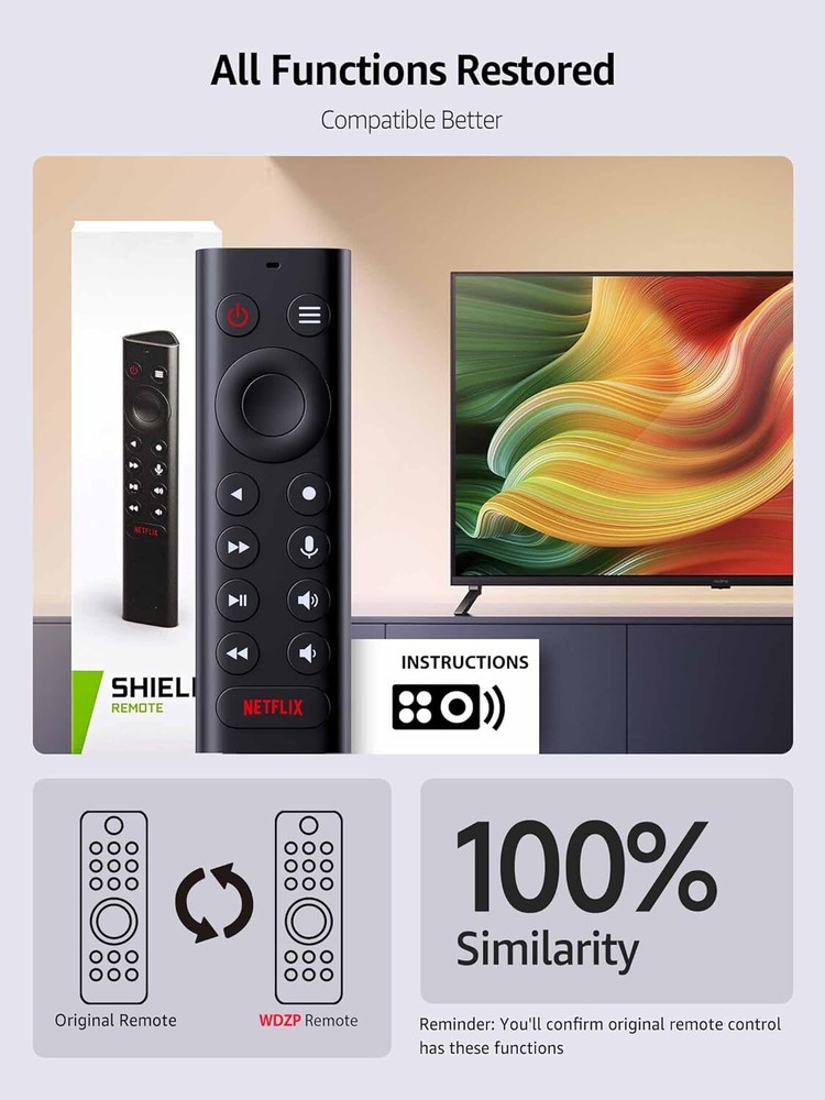 P3700 Voice Remote Control For Nvidia Shield TV New Version, Automatic Backlight