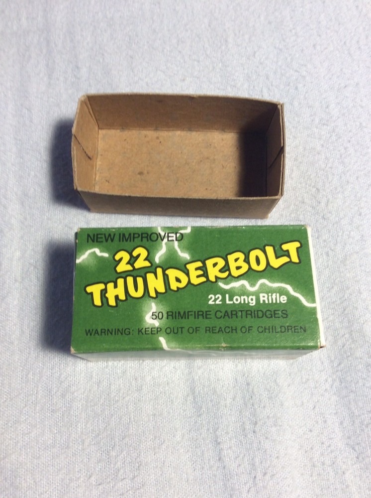 Discontinued Remington Thunderbolt 22 Empty Box New Improved