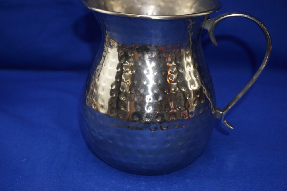 Hammered Silver Metal Pitcher, 6" (S22)