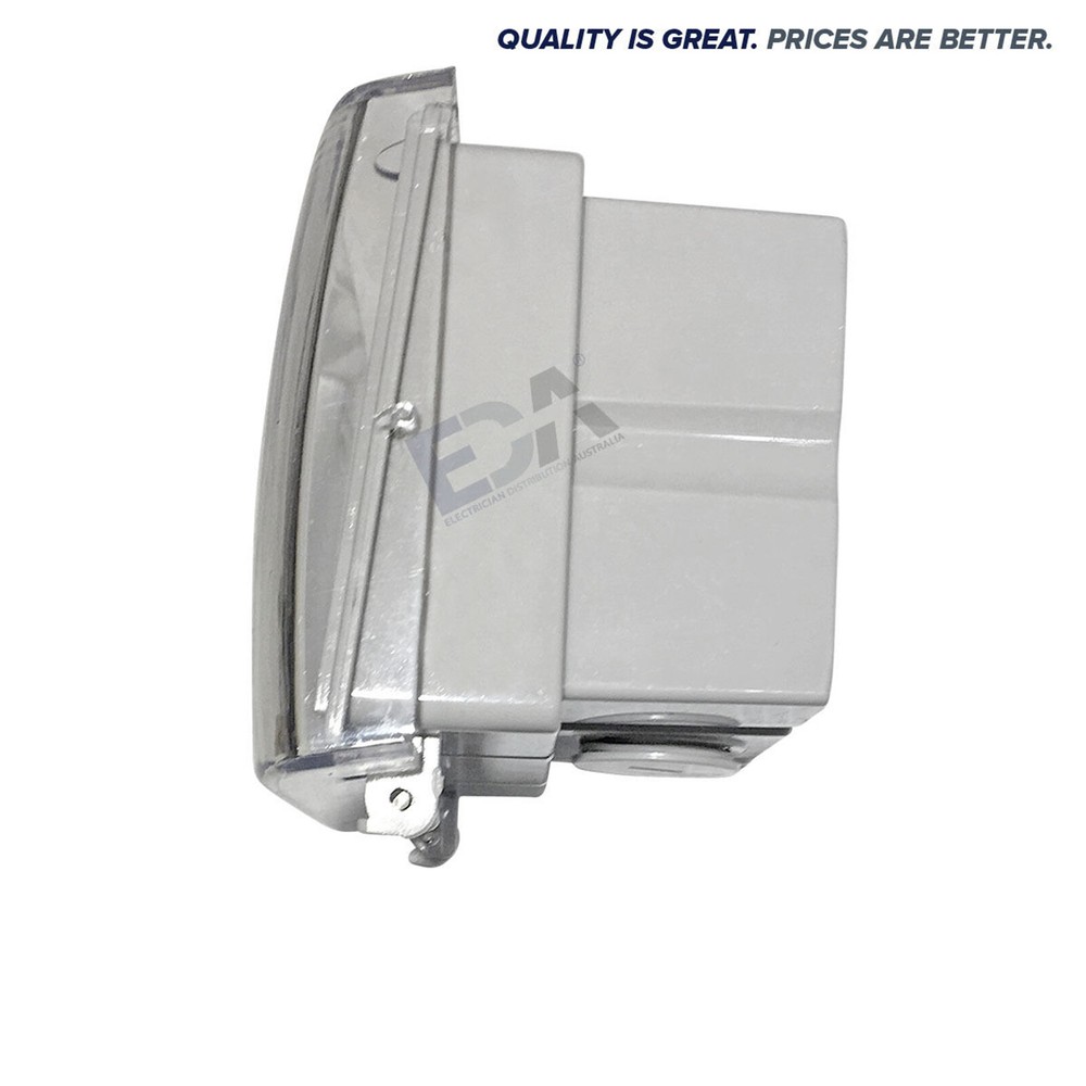 Weatherproof Box IP66 Enclosure Mounting Clear Lid For Power Points Lockable