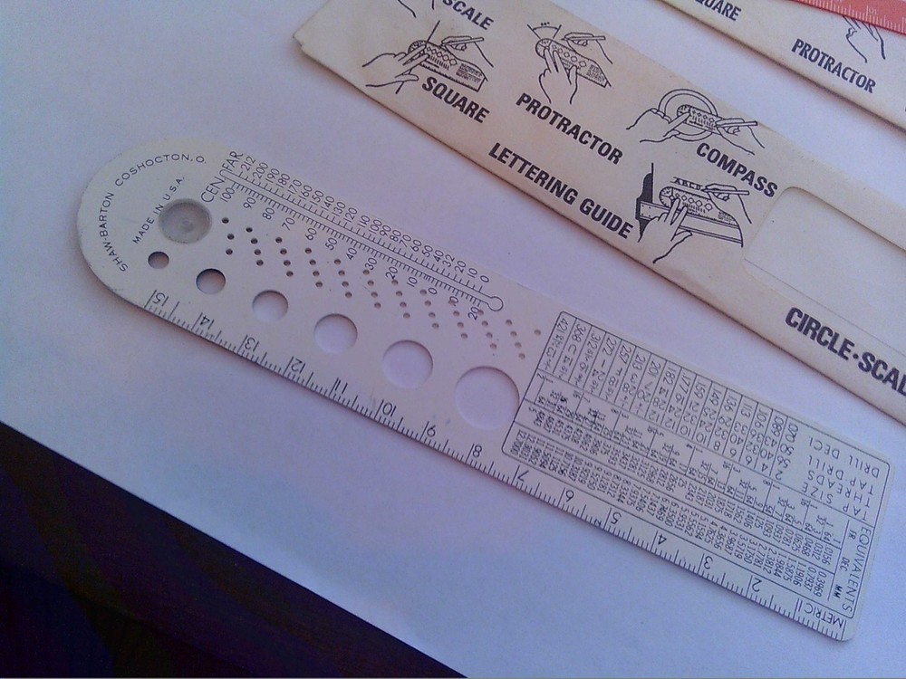 TWO !! Shaw-Barton Circle Scale Promotional Tools