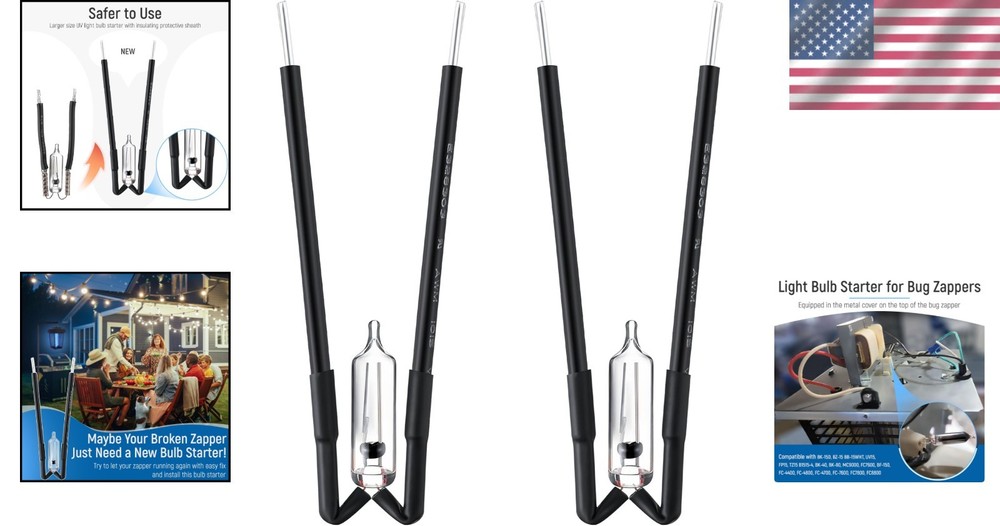 Durable UV Bulb Starter (2 Pieces) for Flowtron Bug Zappers - Easy Install