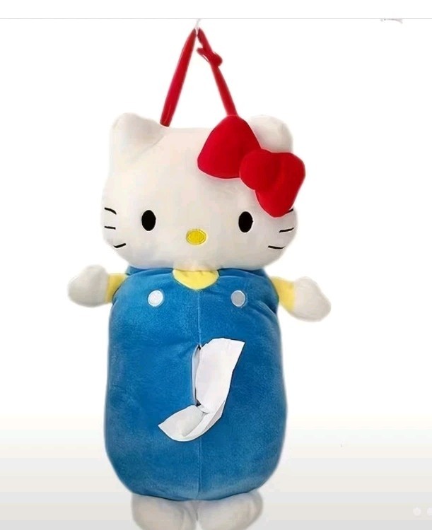 Hanging Kitty Tissue Despenser, Plush! Back load & Pull In Front ,Unisex