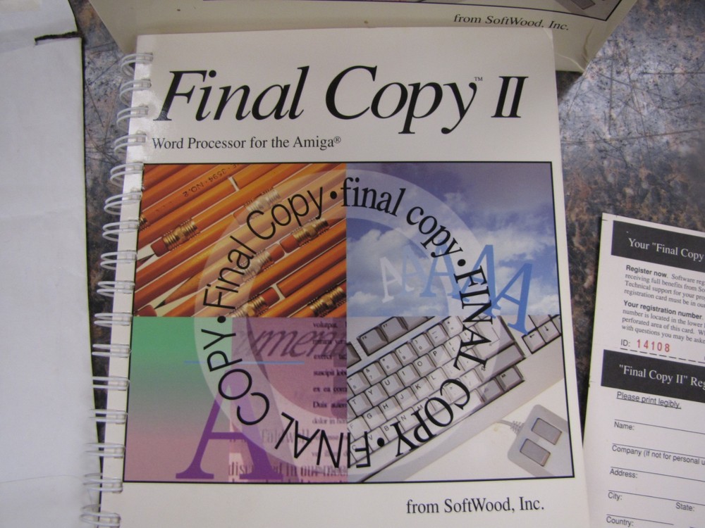 Final Copy II Release 2 ©1992 SoftWood, Inc. Word Processor for Commodore Amiga
