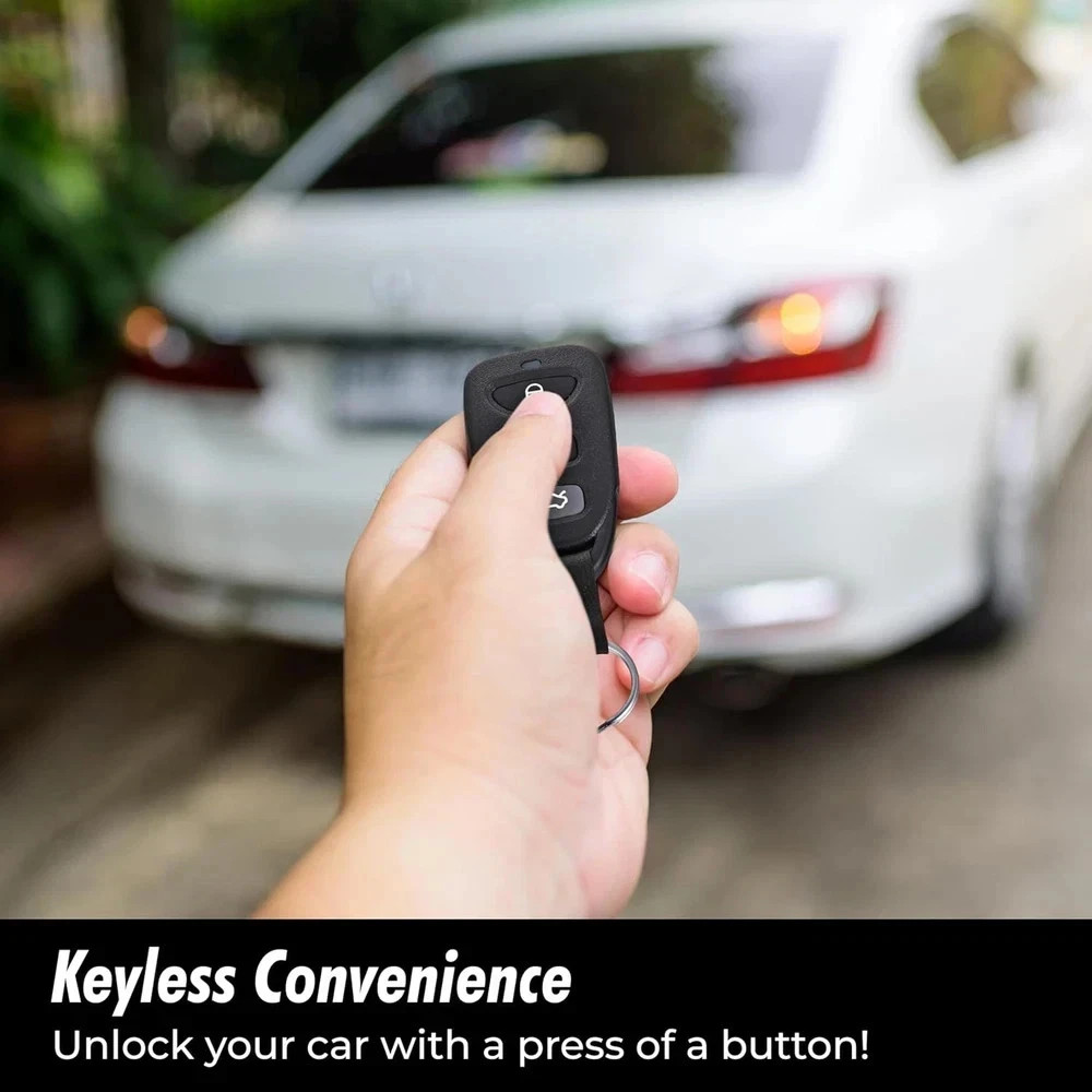 Car Keyless Entry System - Trunk Pop with Two 3-Button Remotes-Keyless Entry
