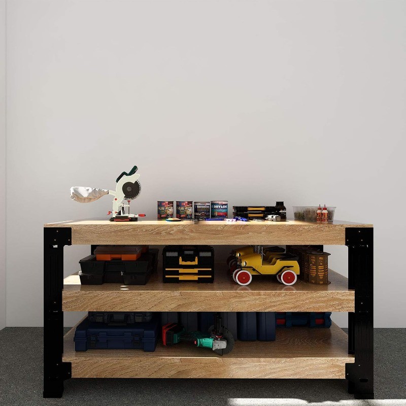 Universal Steel Work Bench Leg Kit Garage Storage Shelving Frame Workbench