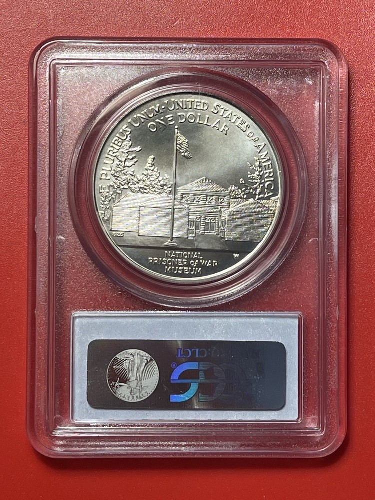 2004 W POW Commemorative Silver Dollar, PCGS graded MS70.