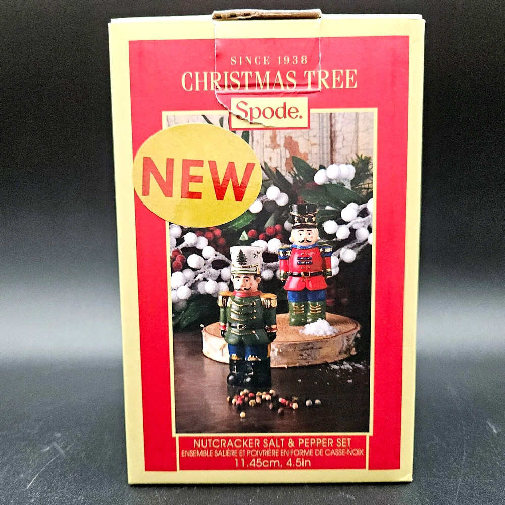 Spode Nutcracker Salt Pepper Toy Soldier Shaker Set New 4.5" 2018