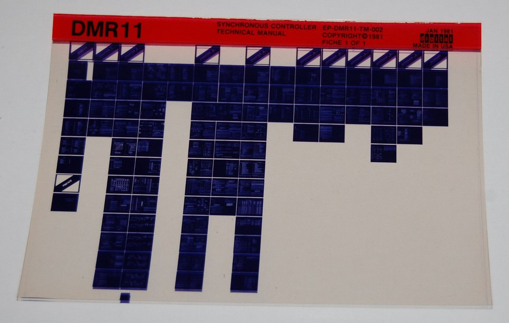 DEC DMR11 Synchronous Controller Technical Manual, Microfiche