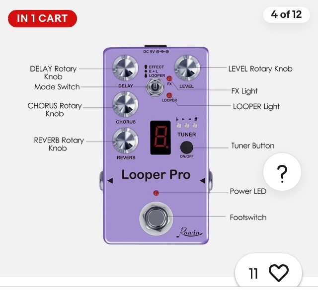 rowin looper pro guitar effects...