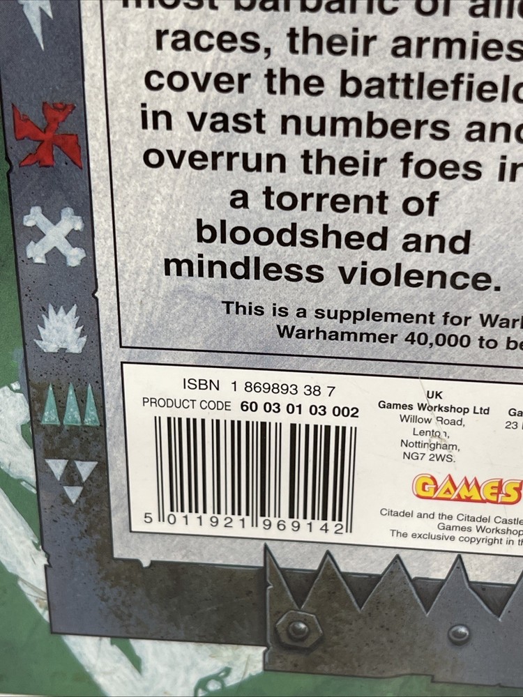 Warhammer 40K Orks Codex 40,000 1999 Army Lists Hobby Section Special Characters