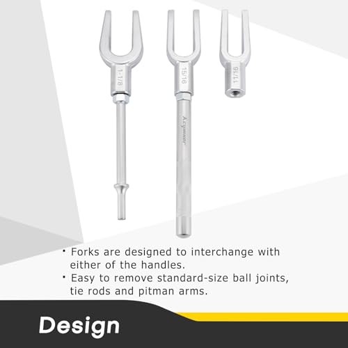 Pickle Fork Ball Joint Separator Set | 5PCS Pickle Fork Tool Set, Ball Black