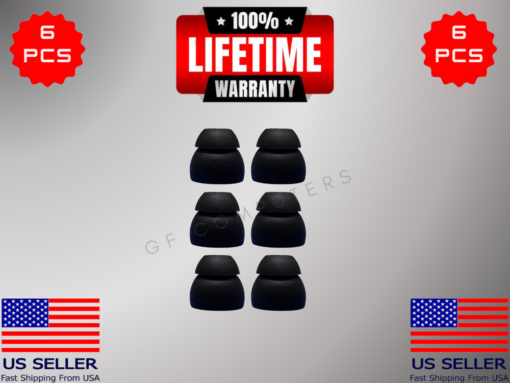 6 Silicone MED Double 2 Layer Tips Earbuds For Shure E3c E3g E4c E4g E5c