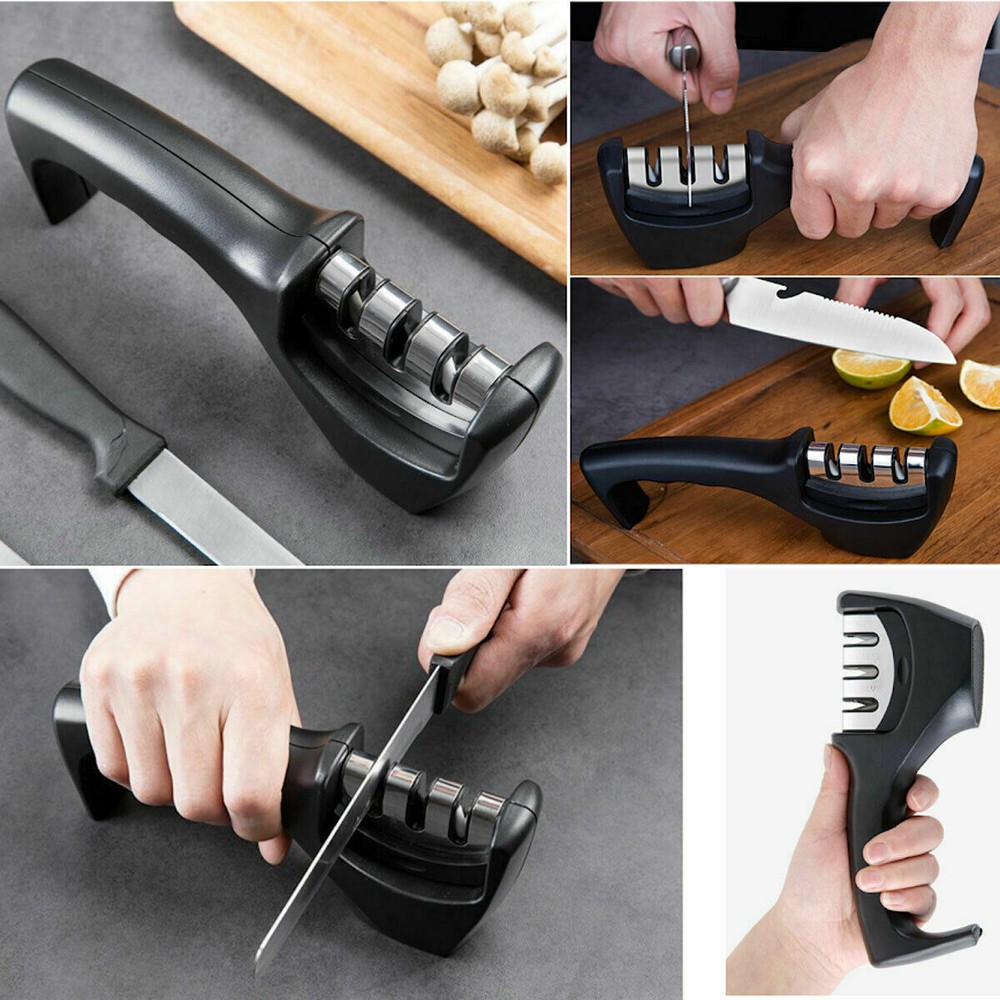 Knife Sharpener 3 Stage Professional Ceramic Tungsten Kitchen Sharpening Tool