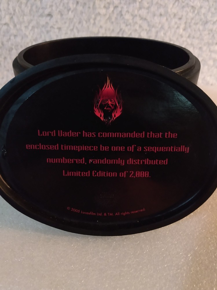 Empty Fossil Watch Box Darth Vader Star Wars 2005 Rare Empty