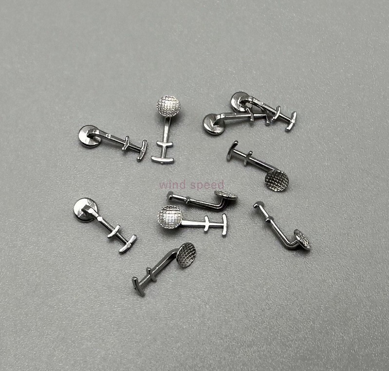 10pcs Dental Ortho Bondable Lingual Button Multi-hook Arms Braces Crimpable Hook