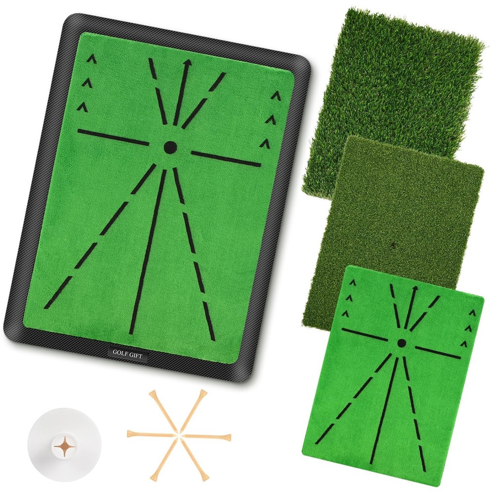 Golf Hitting Mat, with Clear Swing Path Feedback, Flannel Mat 13 * 17in Repla...