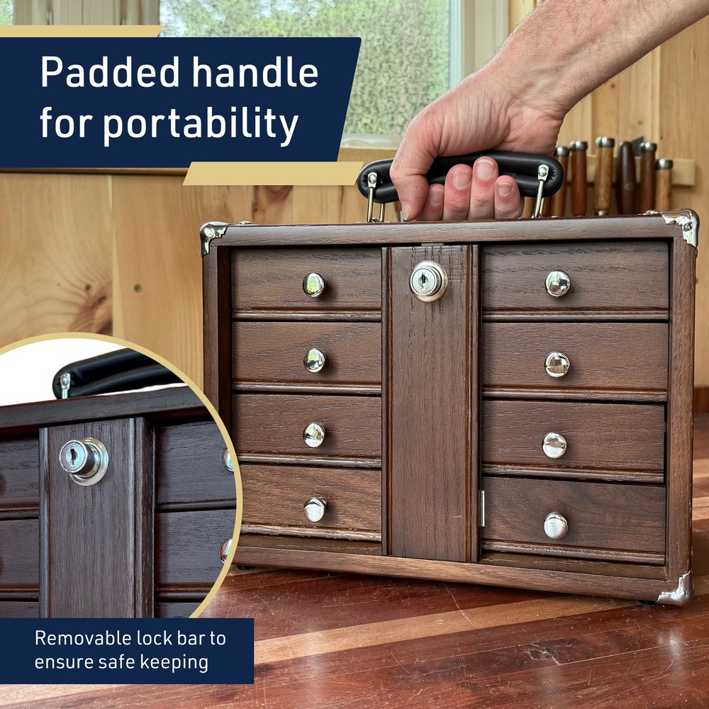 4 Drawer Storage Organizer Box Gerstner & Sons Solid Oak Wood Box