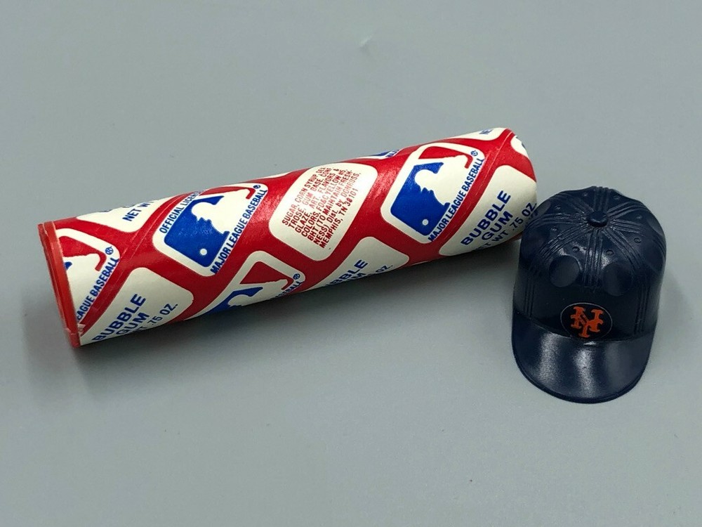 c 1980 NEW YORK METS Mini MLB Baseball Cap BUBBLE GUM Candy Container DONRUSS