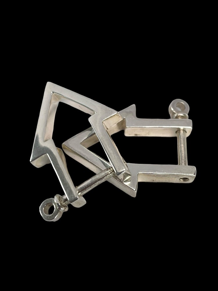 Solid Silver Shirt Shackles by Bullionboy Cufflinks That Show Commitment at Work