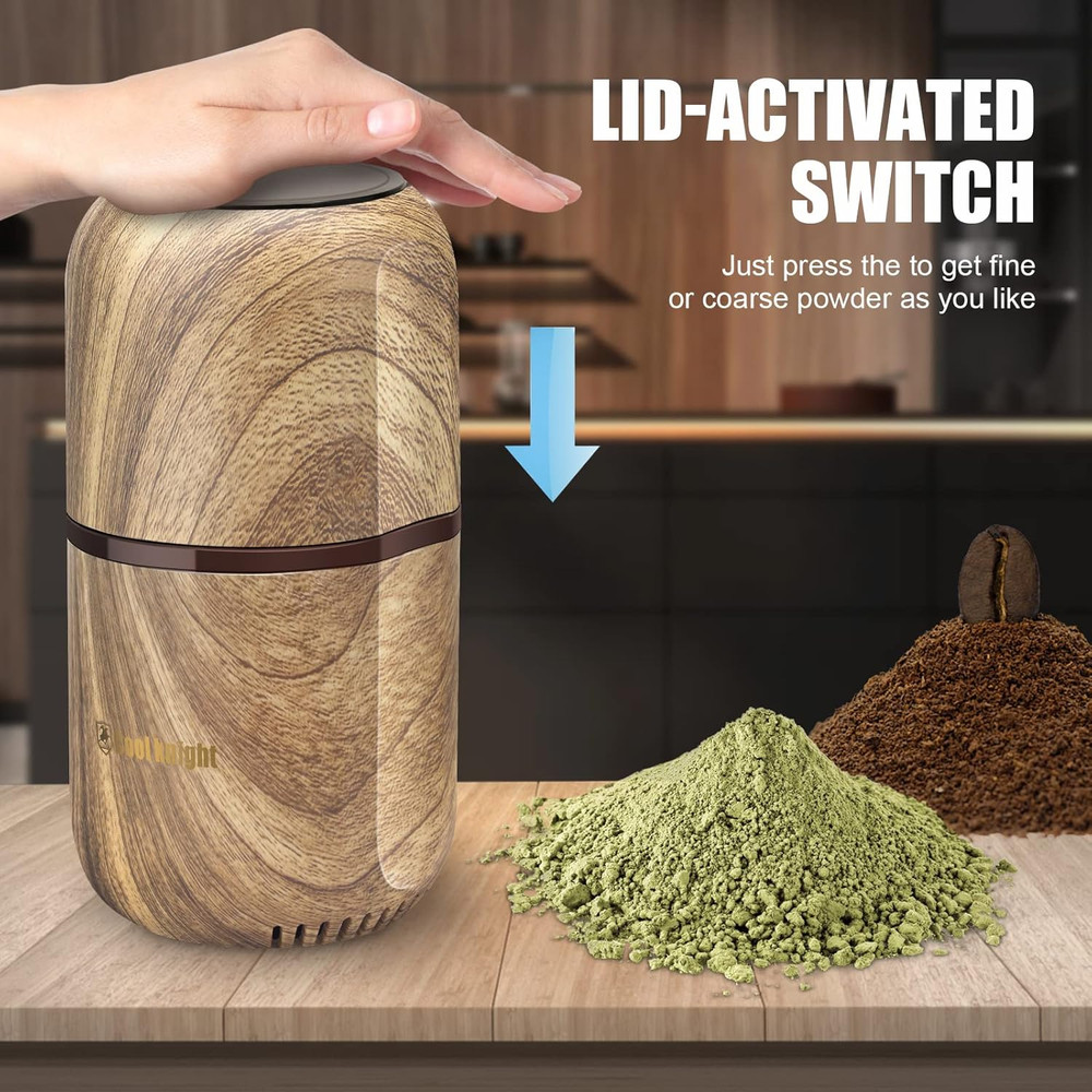 COOL KNIGHT Herb Grinder [Large Capacity/Fast/Electric ]-Spice Herb Coffee