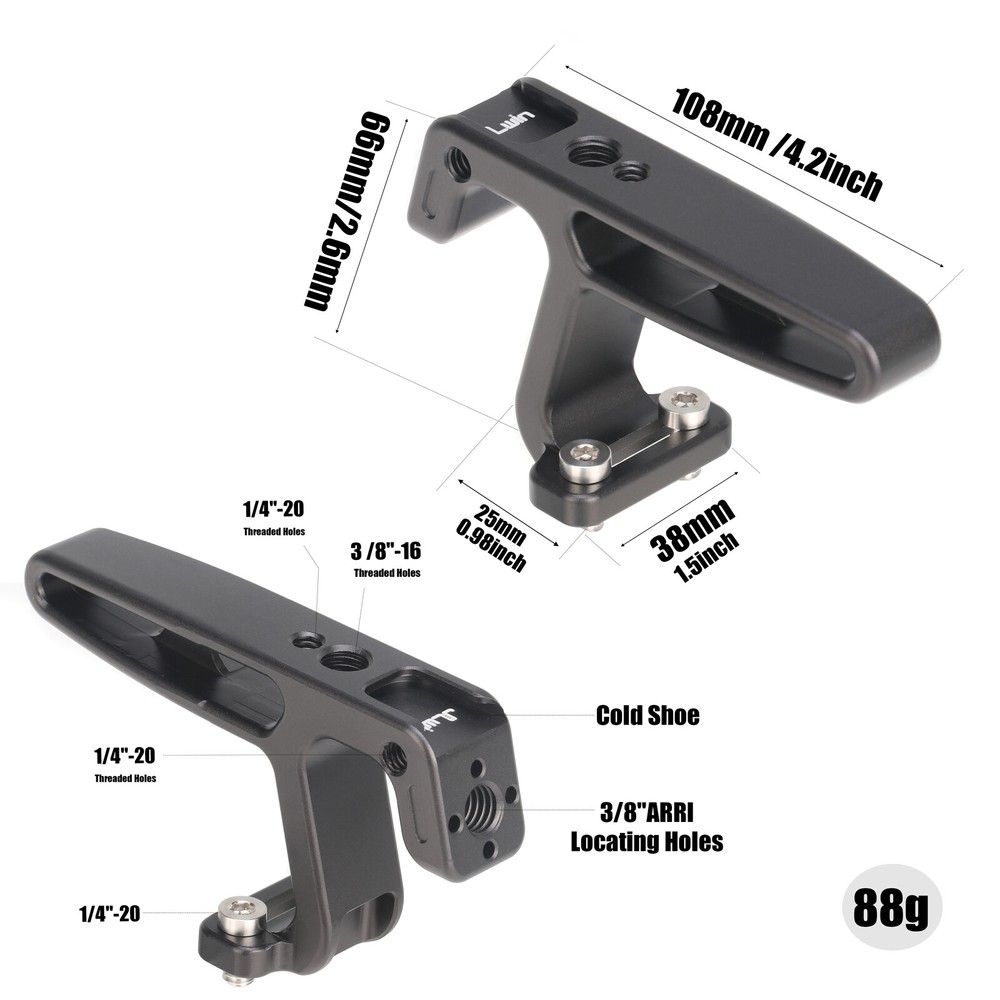 Camera Frame Cage w Cold Shoe with Top Handle Grip for Canon EOS 80D 90D Camera