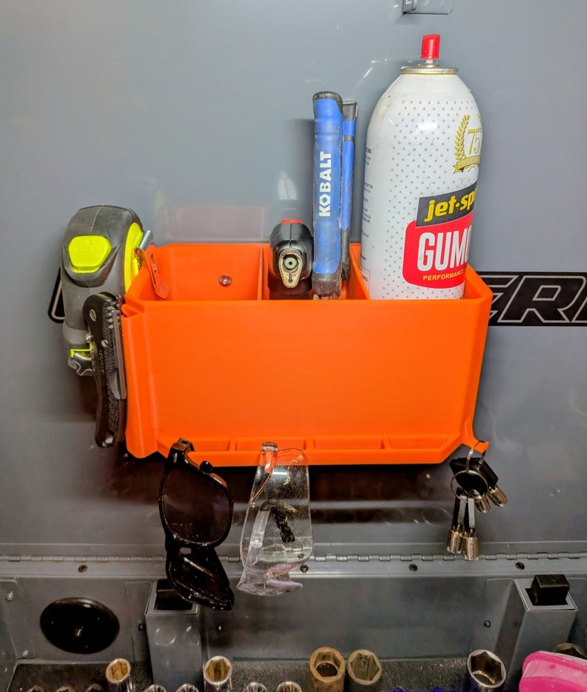 Magnetic Toolbox Organizer | Toolbox Door Storage Bin | Modular Garage Organizer