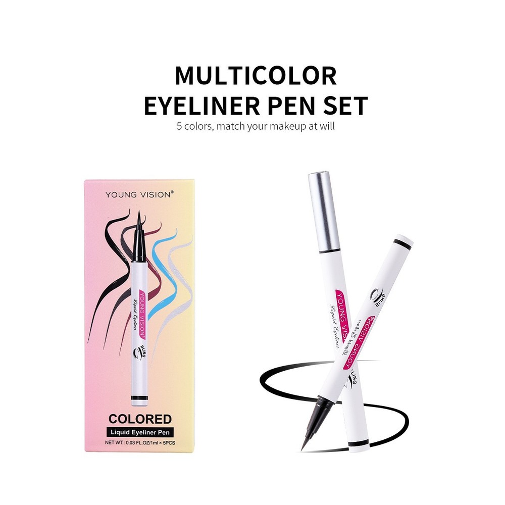 5 PCS Liquid Eyeliner Set Matte Waterproof Smudge-proof Long Lasting Eye Makeup