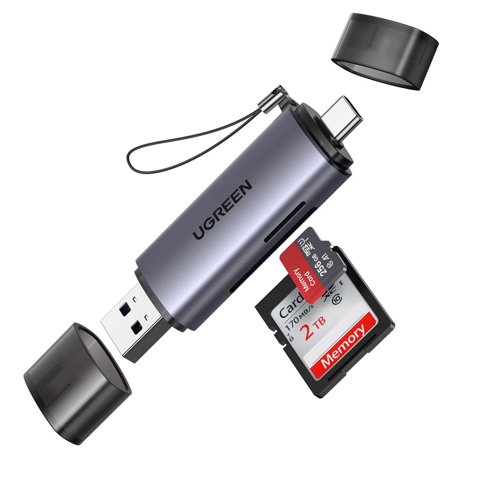 UGREEN SD Card Reader USB C, 3.0 Micro 2 in 1 Deep Gray