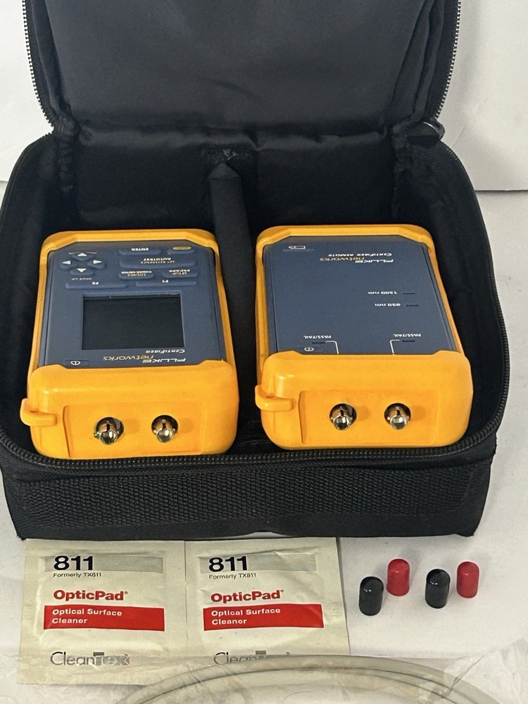 Fluke Networks Certifiber Advanced Multimode Fiber Optic Certification Tool-Case