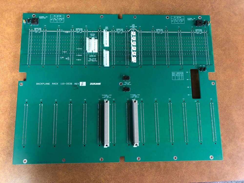 Dukane 110-3538 Backplane Board for StarCall Intercom System