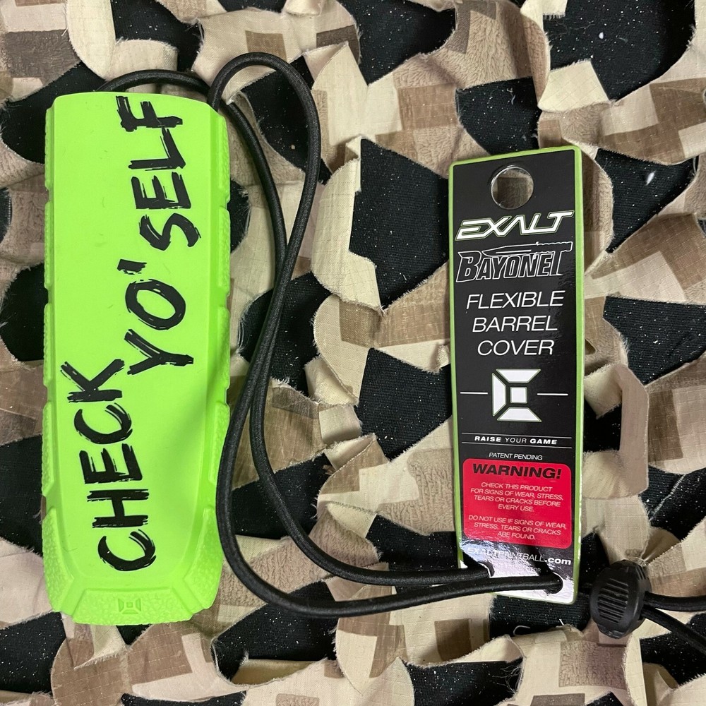 NEW Exalt Bayonet Barrel Cover - Check Yo Self Lime