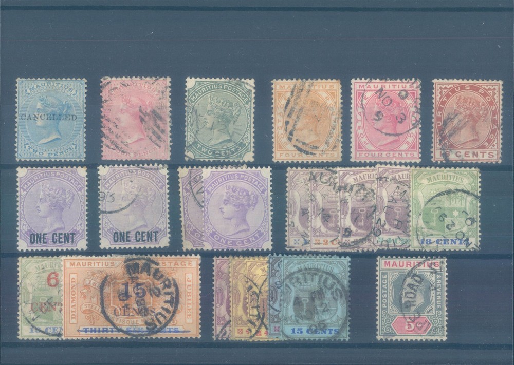 MAURITIUS 1860-1921 used stamps
