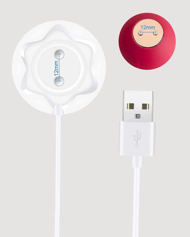 Rose Charger - Magnetic Replacement - Fast Charging USB 1PACK, White