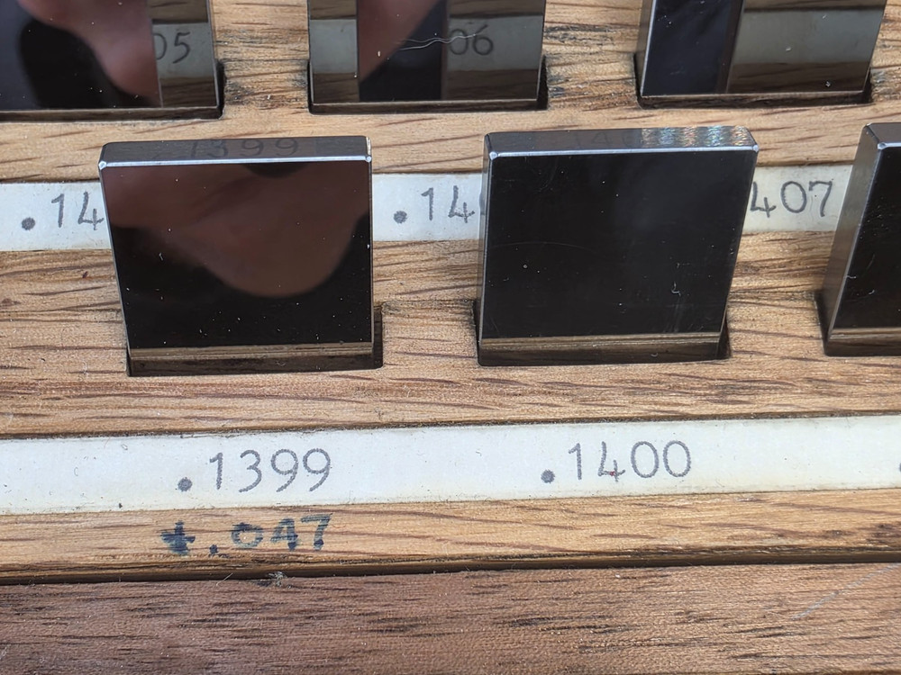 THIRTEEN PIECE SET, Rectangular CARBIDE Gage Block Set . 1411 TO .1399