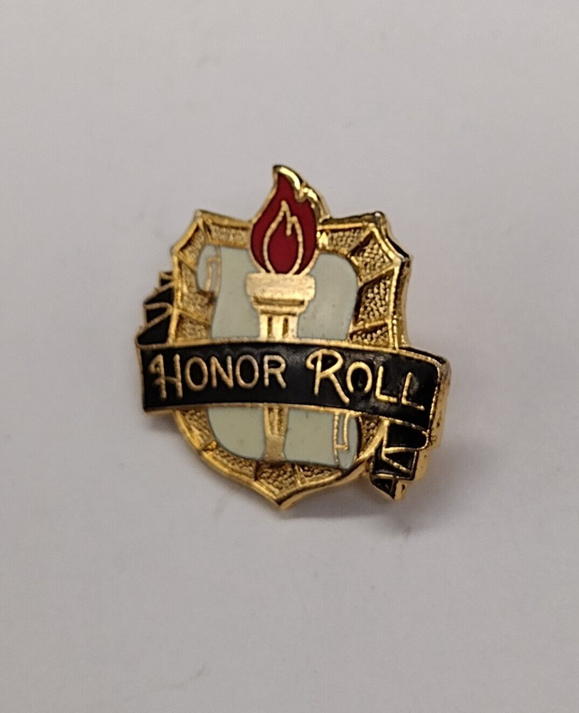 Honor Roll Torch Banner Award Lapel Pin