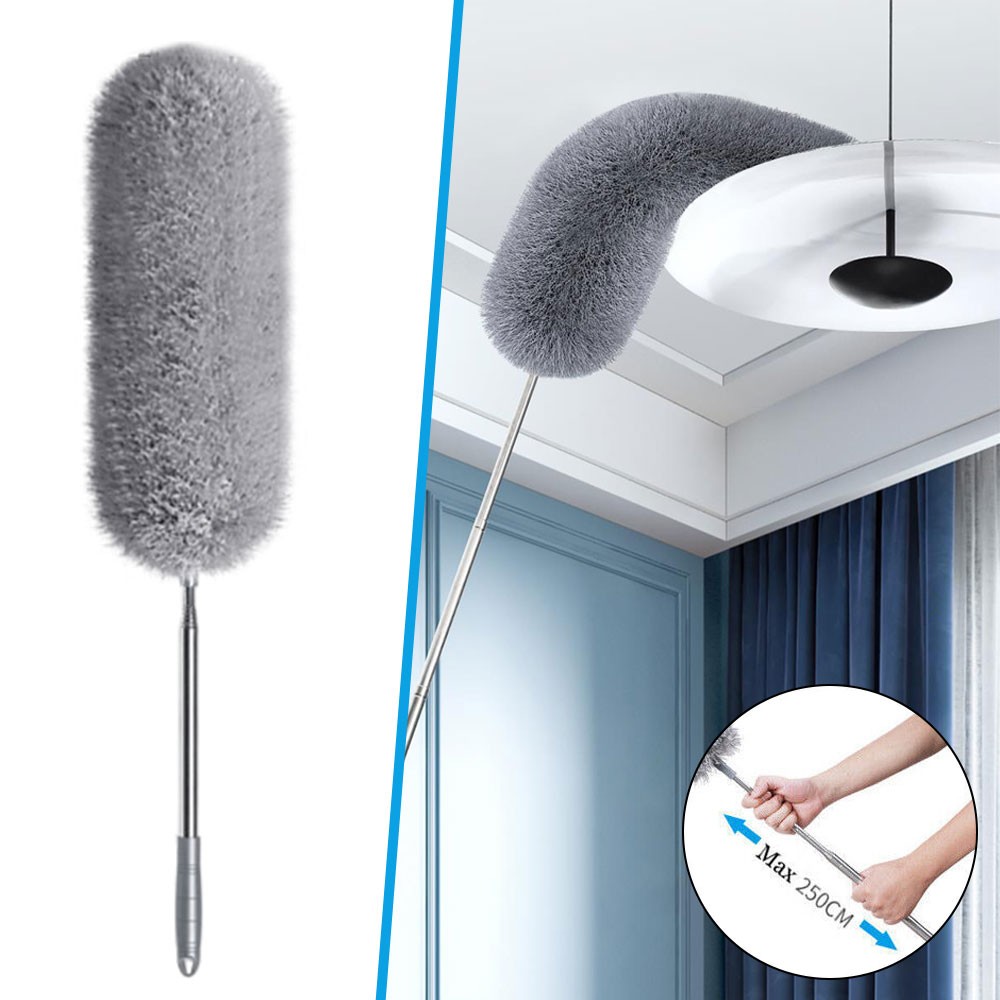 Extendable handle Feather Duster 250cm Long Telescopic Static Duster Brush CW