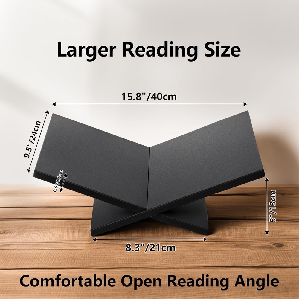 Open Display Stand, Solid Wood Book Holder Large Book Display Holder, Open